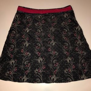 White stuff corduroy skirt a-line Floral gray 16